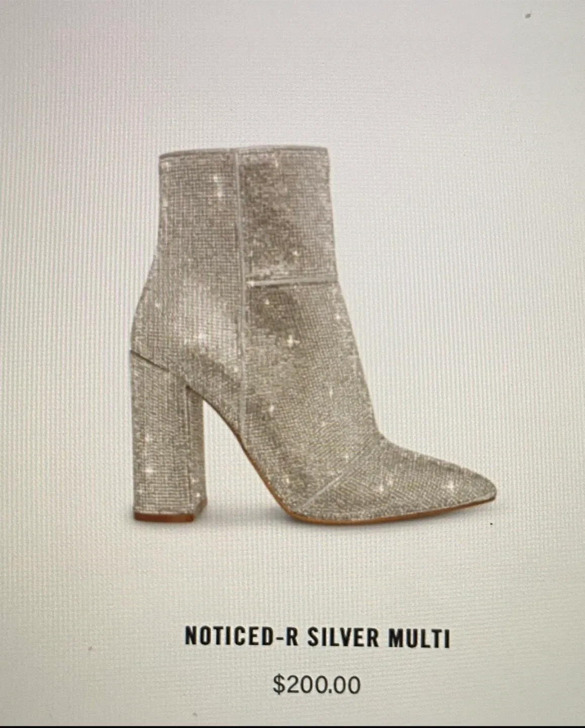 Steve Madden Noticed-R Silver Multi Boots thumbnail