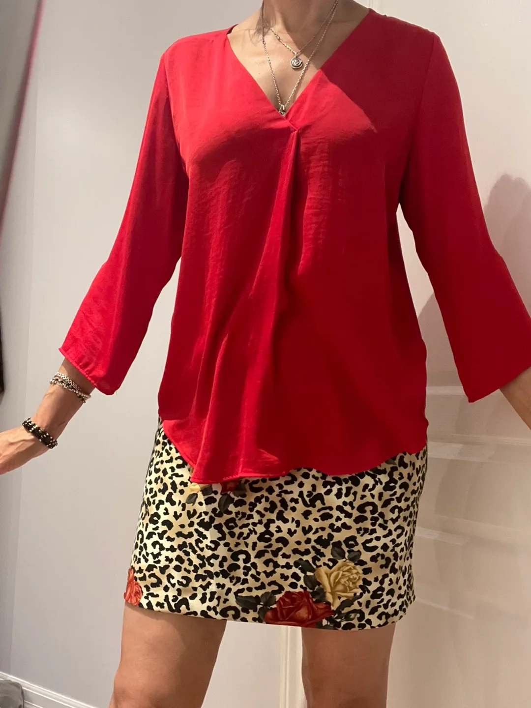 Stradivarius Red Blouse thumbnail