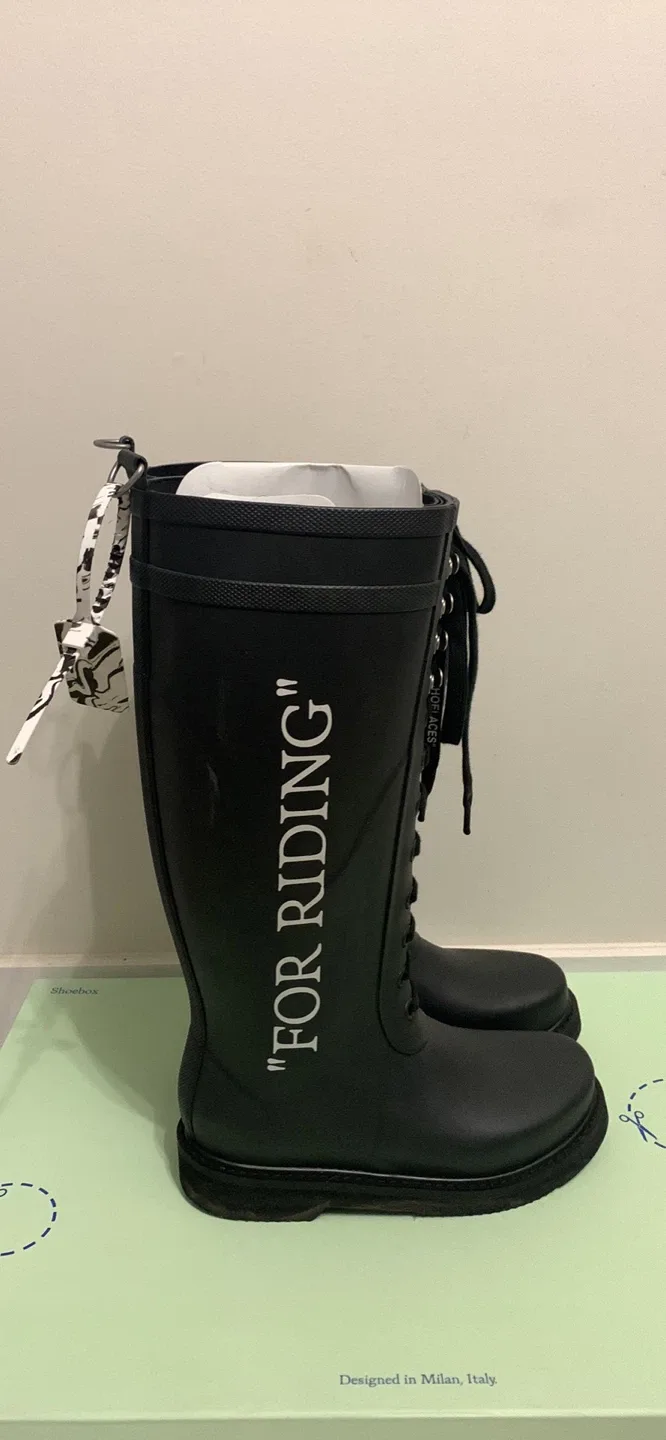 Off-White "For Riding" Black Rain Boots image indicator(2)
