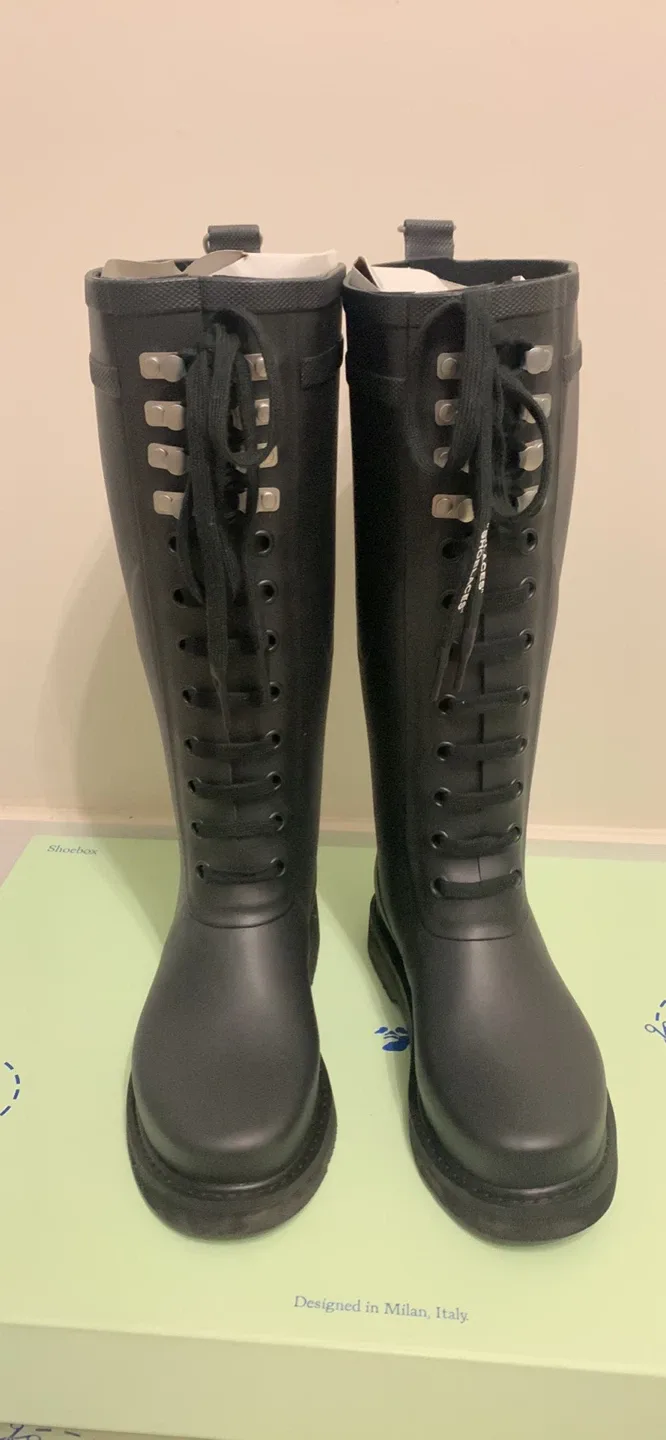 Off-White "For Riding" Black Rain Boots thumbnail