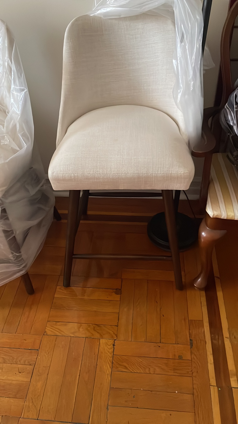 Upholstered Counter Stool - Beige