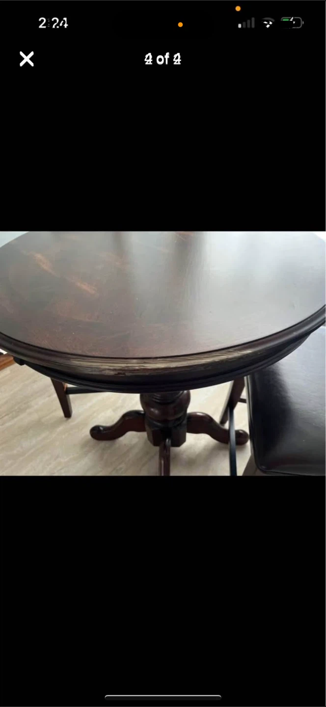 Dark Wood Pub Table with Two Chairs - photo 3