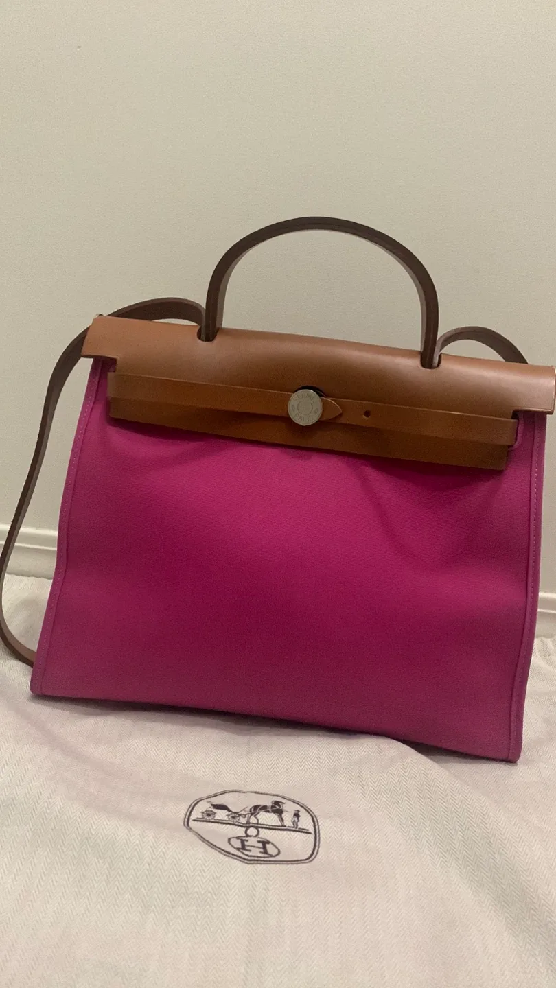 Hermès Herbag Zip 31 Fuchsia/Natural Bag image indicator(5)