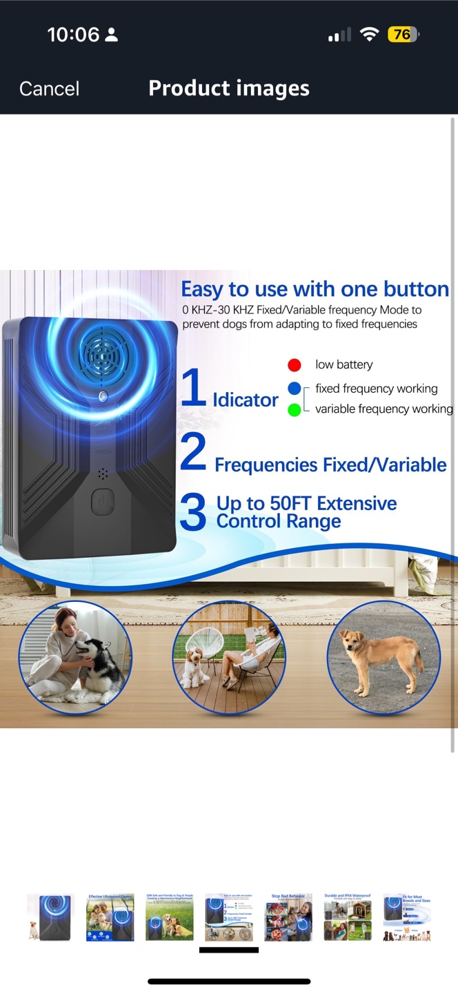 Dog Bark Deterrent - Ultrasonic Device