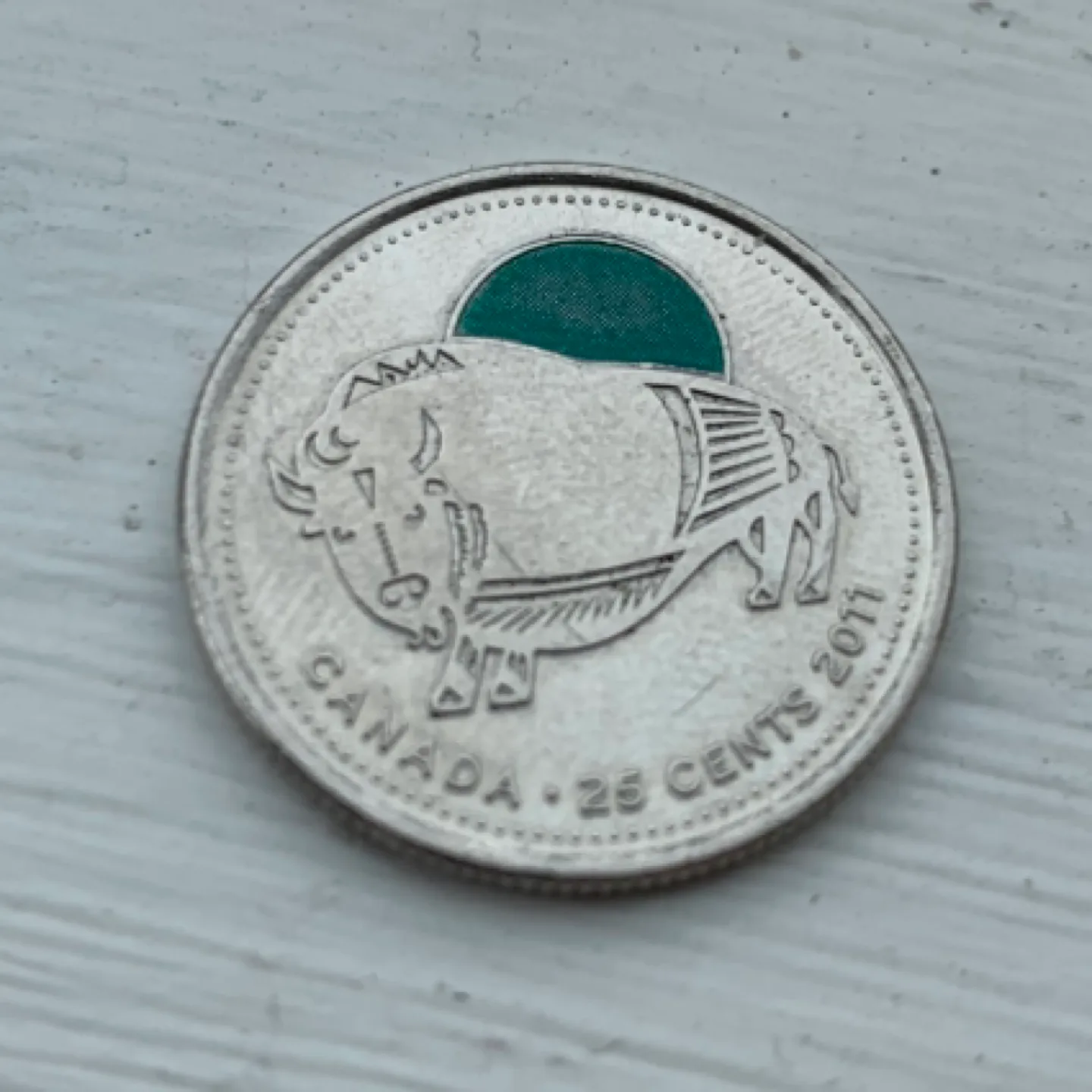 2011 Green Coloured Quarter thumbnail