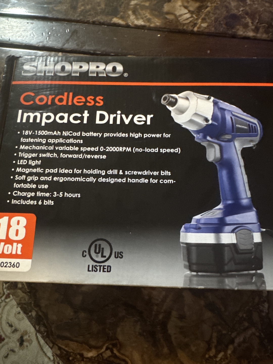 Shop Pro Cordless Impact Driver - New