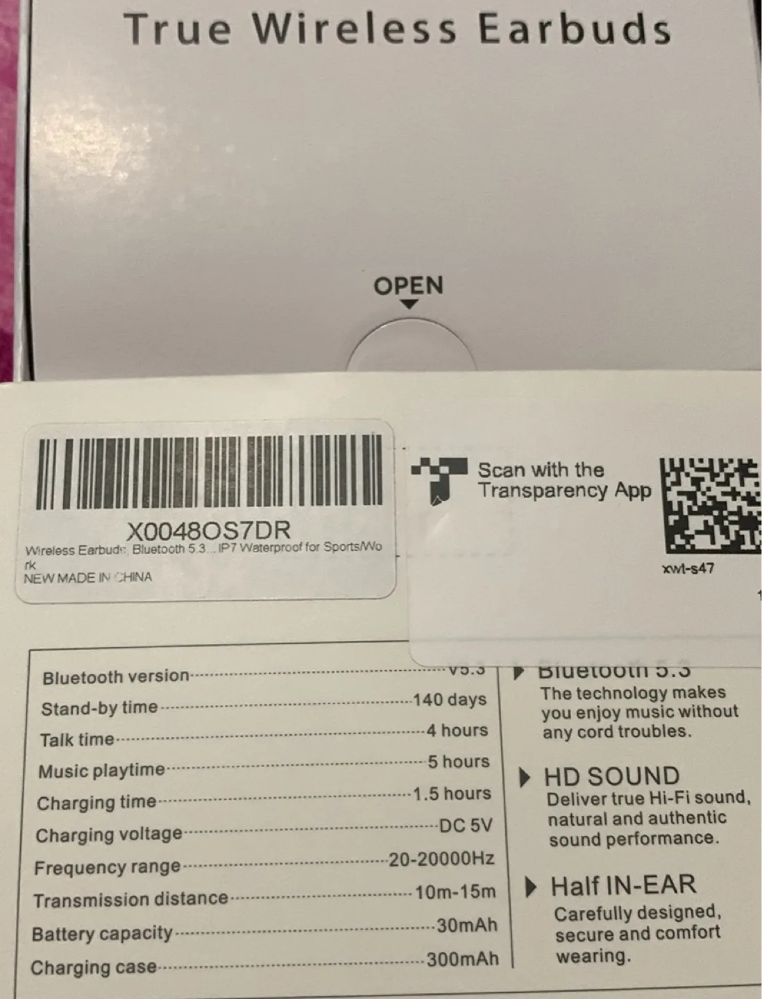 New S47 True Wireless Earbuds image indicator(4)