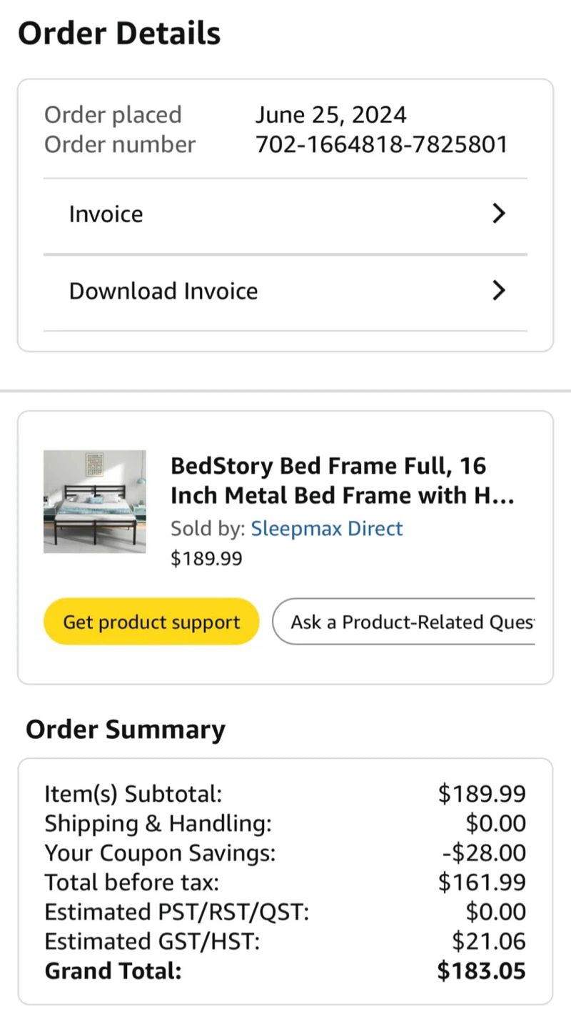 Double/Full Size Metal Bed Frame - photo 3