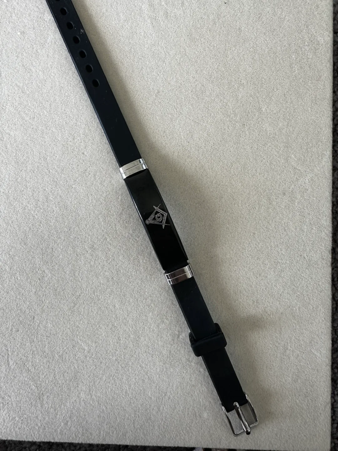 Black Masonic Bracelet thumbnail