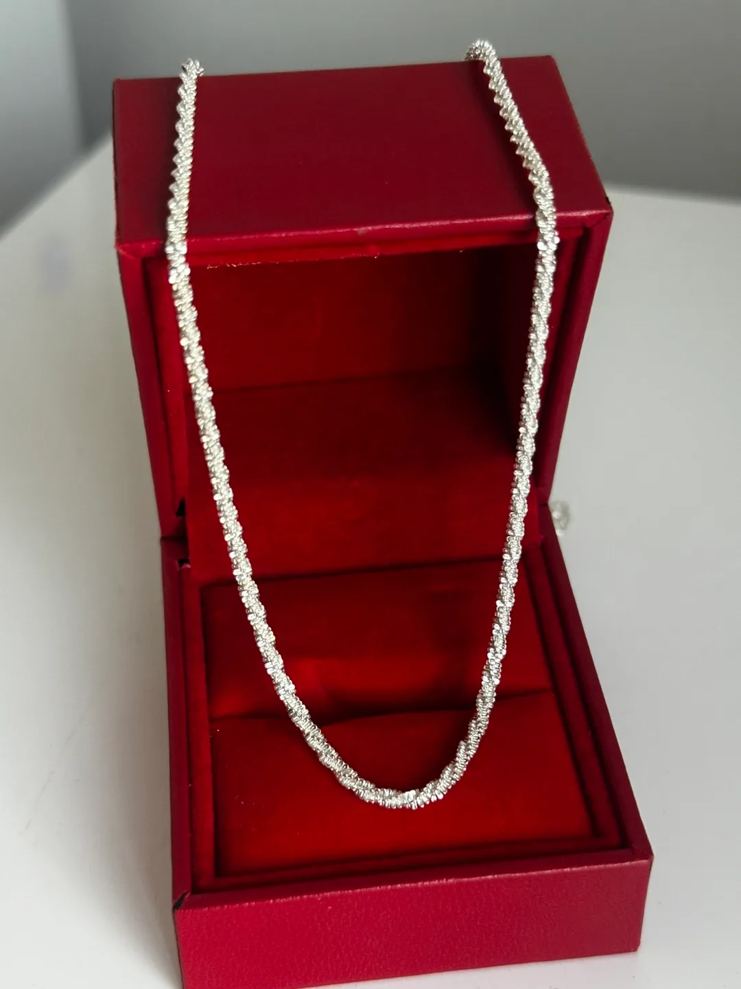 Silver Twisted Chain Necklace thumbnail