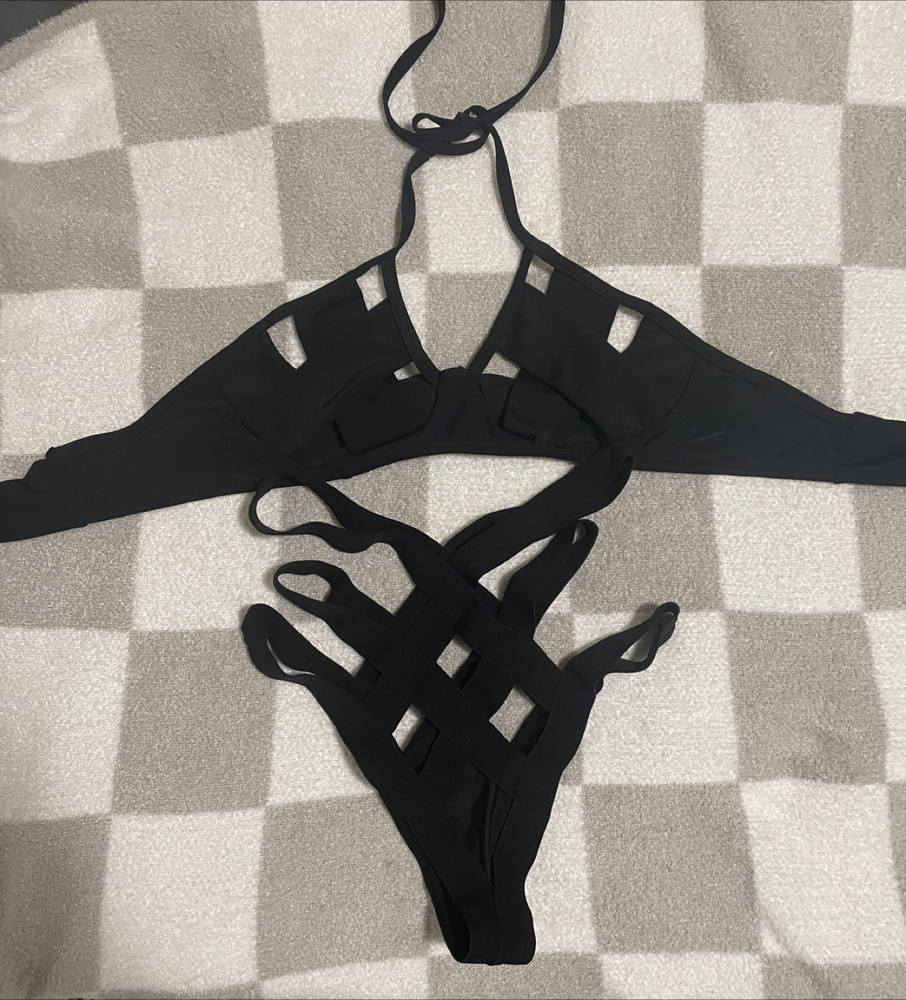 Black Cutout Swimsuit