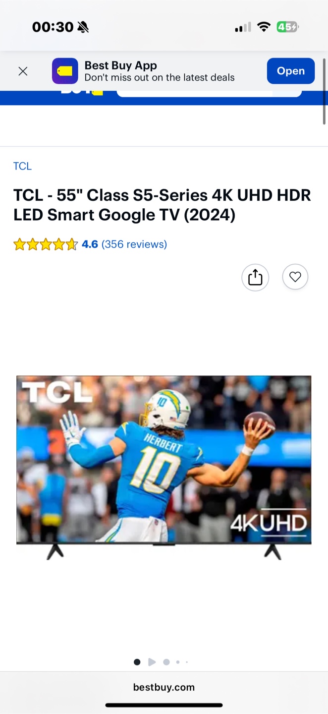 TCL 55" Class S5 4K UHD HDR LED Smart Google TV - photo 2