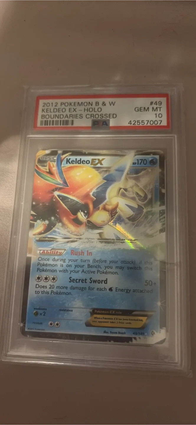 2012 Pokemon Keldeo EX Holo PSA 10 thumbnail