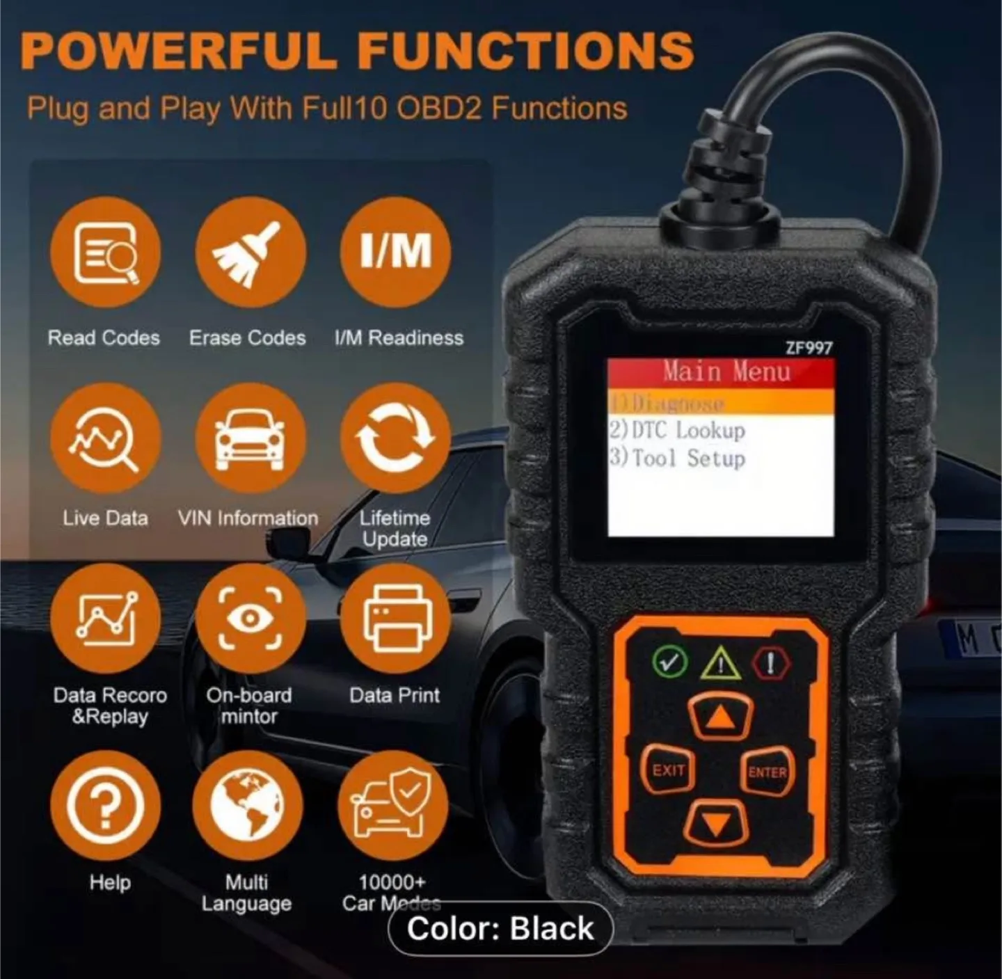 Advanced OBD II Scanner Car Engine Fault Code Reader image indicator(2)