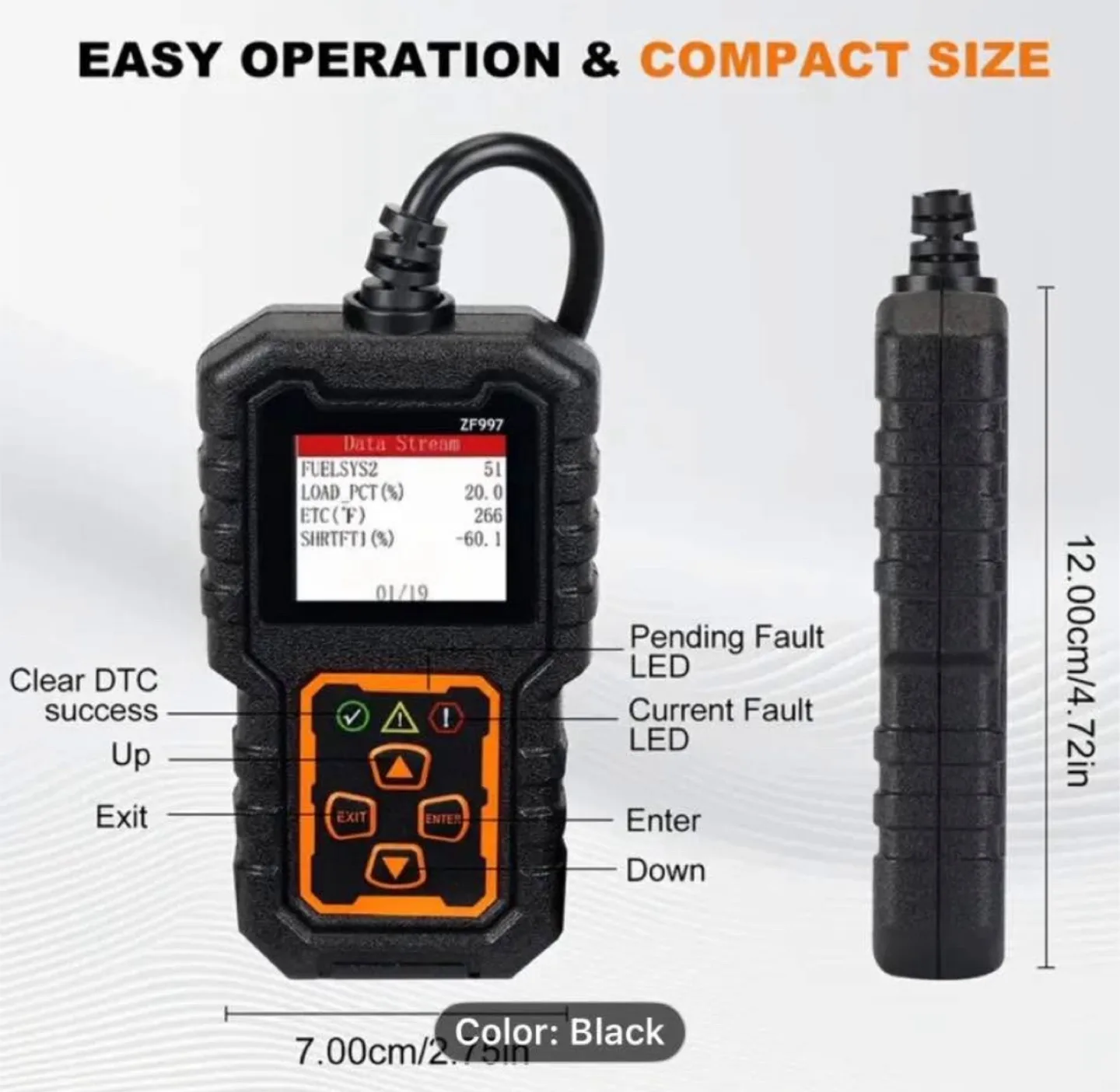 Advanced OBD II Scanner Car Engine Fault Code Reader image indicator(7)