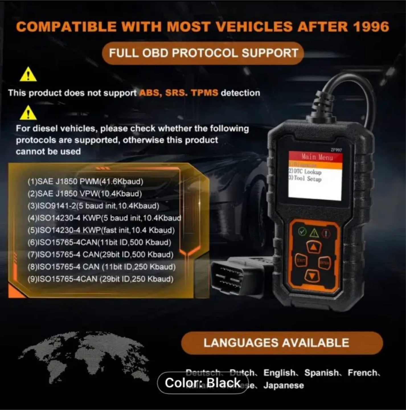 Advanced OBD II Scanner Car Engine Fault Code Reader image indicator(5)