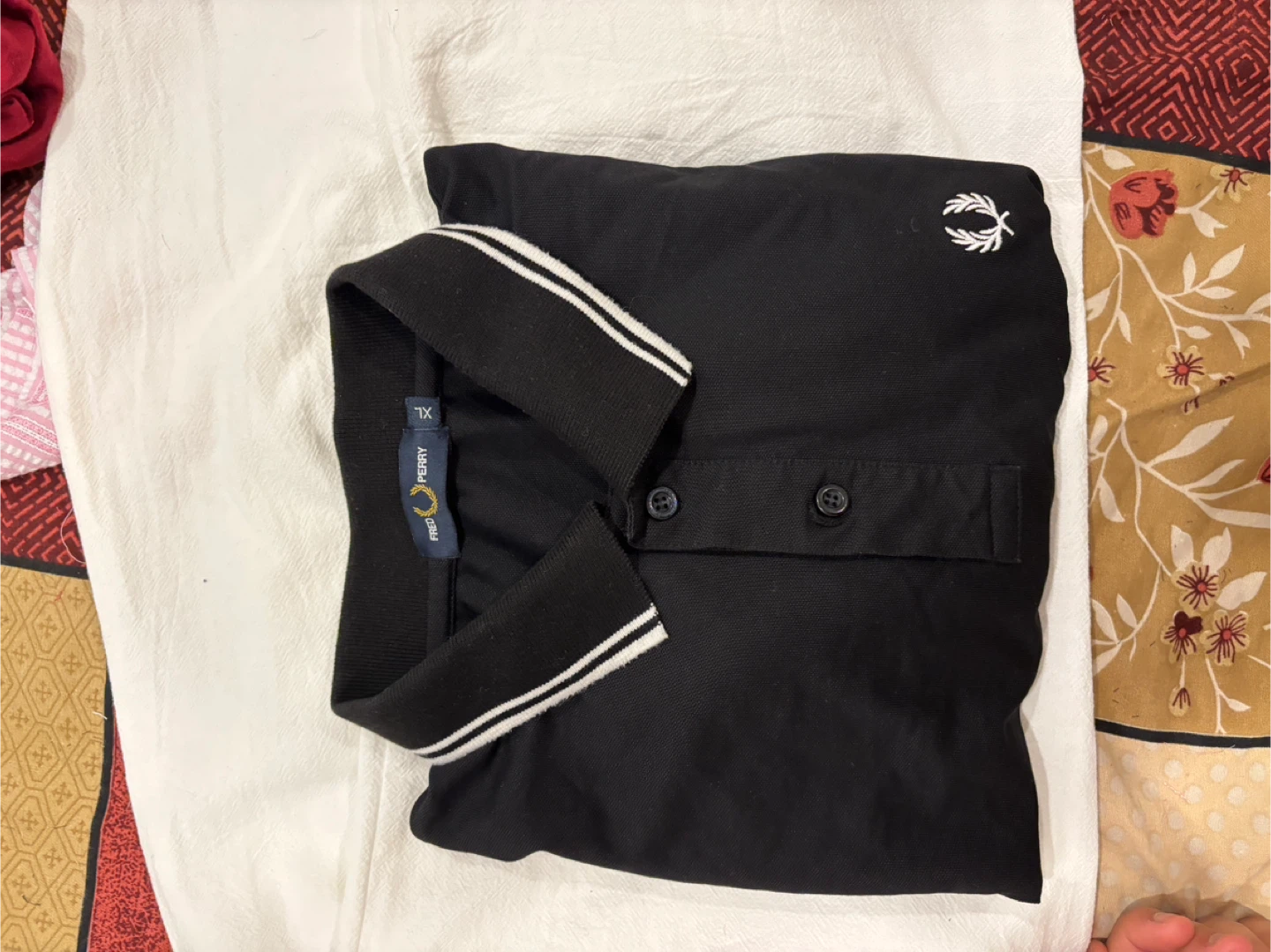 Fred Perry Black Polo Shirt - XL - photo 3