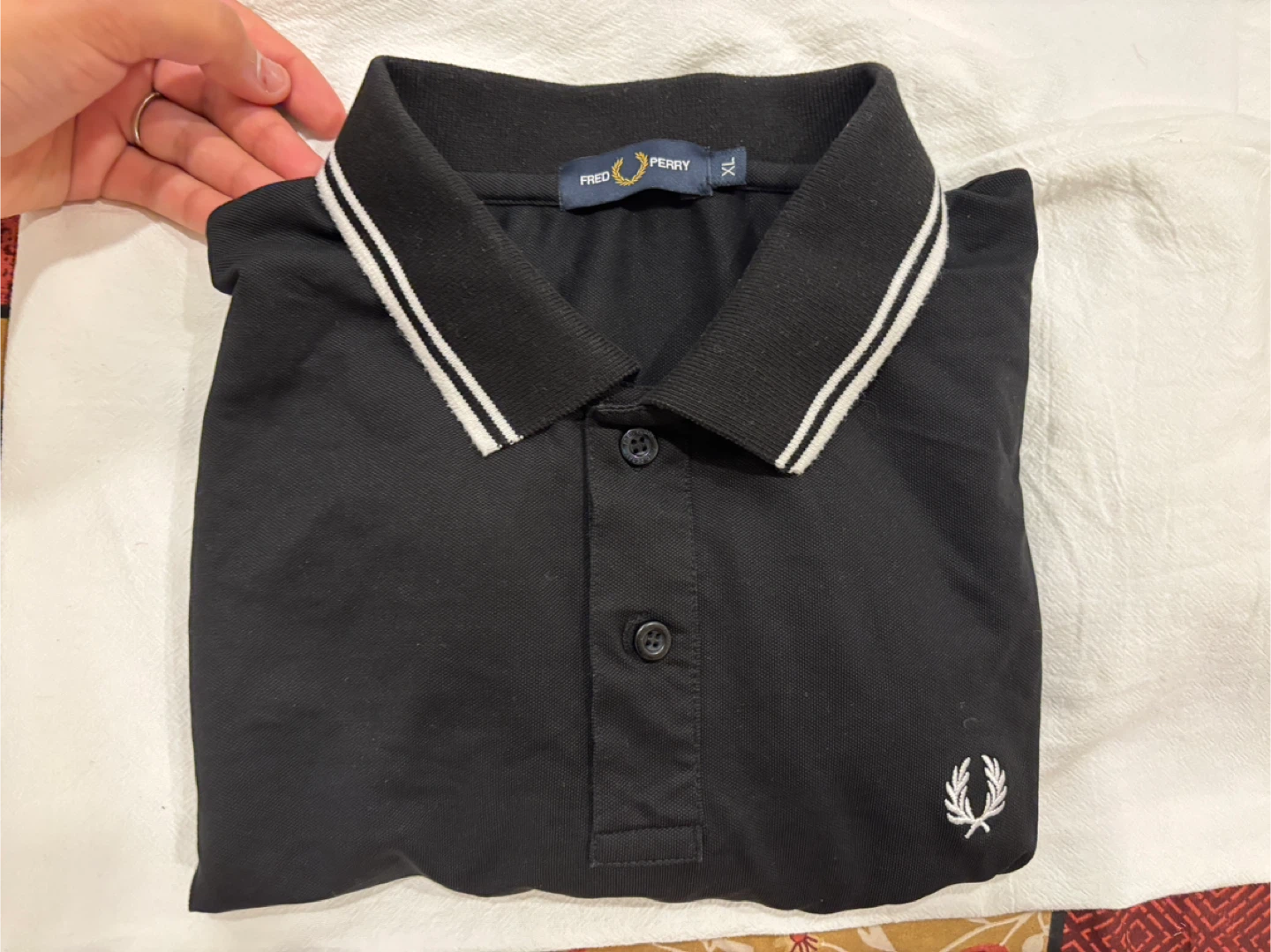 Fred Perry Black Polo Shirt - XL - photo 2