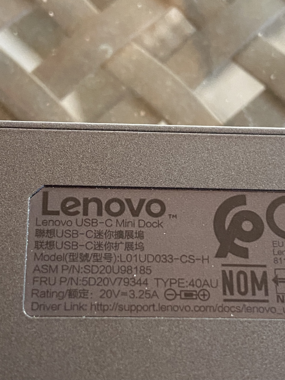 Lenovo USB-C Mini Dock - Model 40AU0065US - photo 2