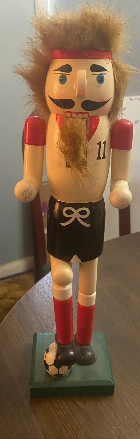 Soccer Player Nutcracker Figurine thumbnail