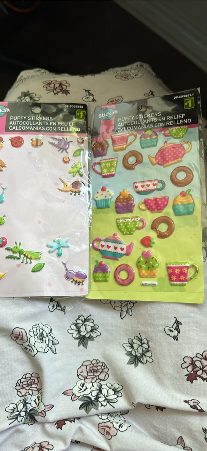 Stickah Puffy Stickers - Cute Designs!