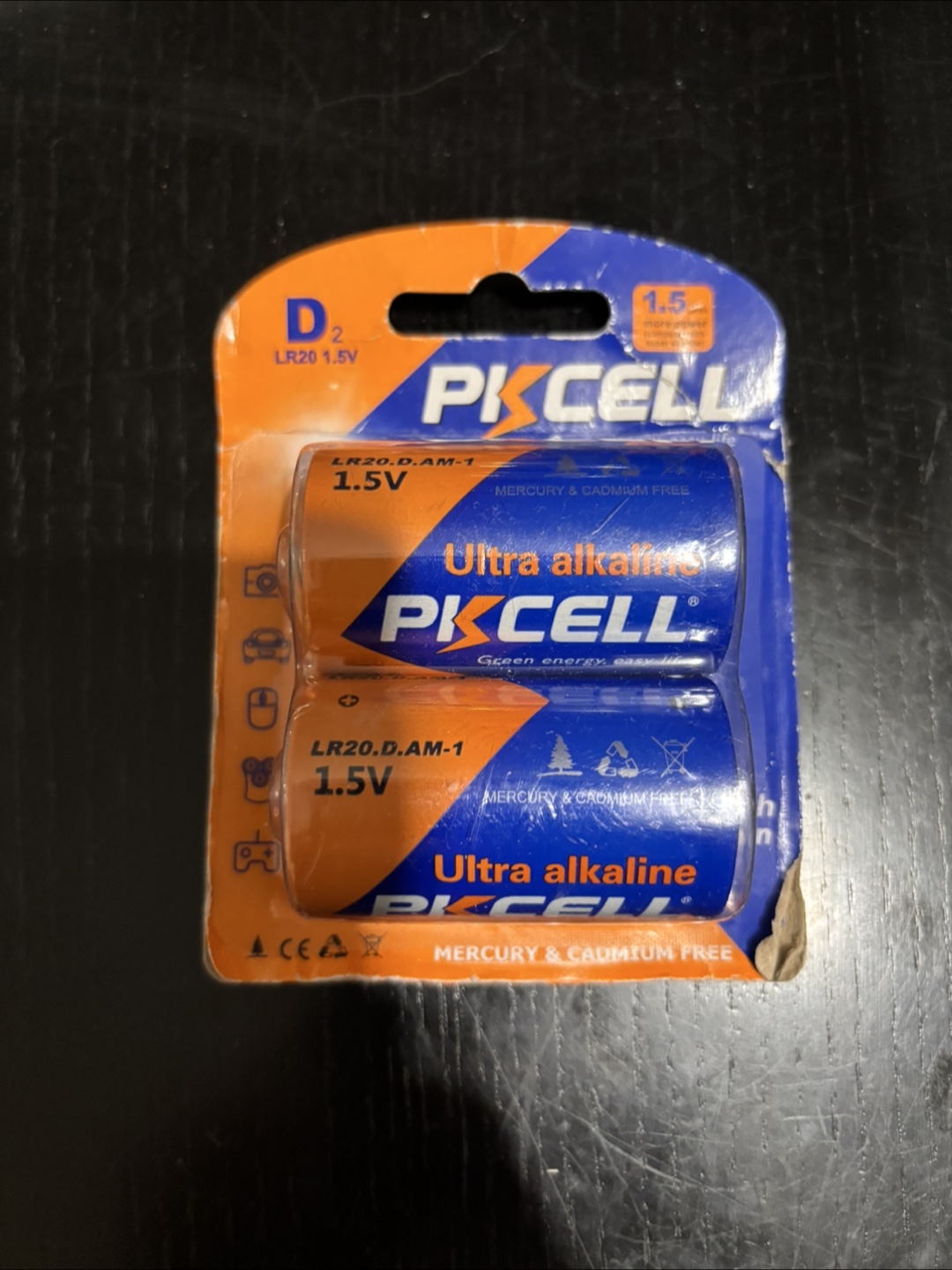 PKCELL D Size LR20 1.5V Batteries - New