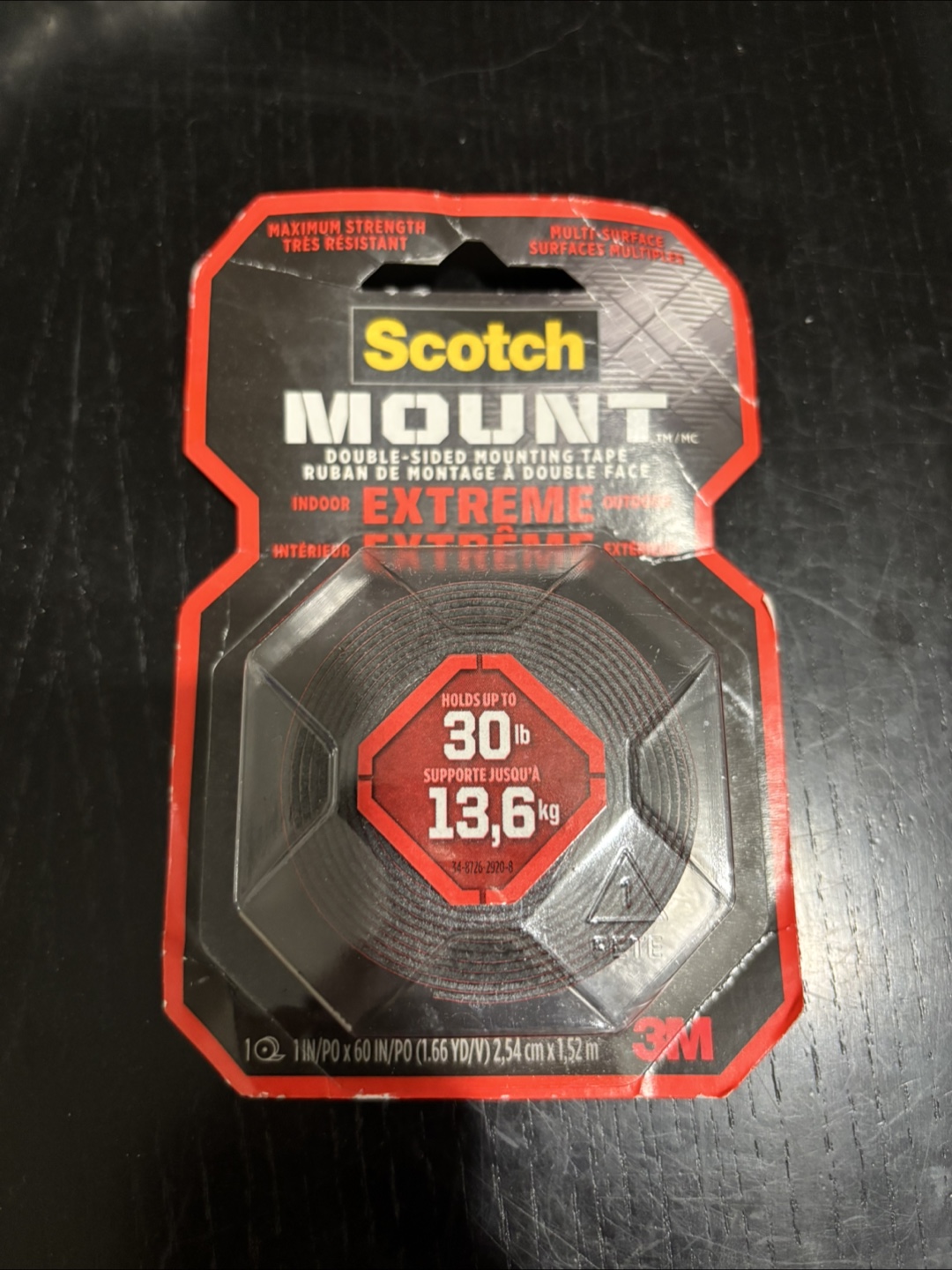 Scotch Mount Extreme Double Sided Mounting Tape