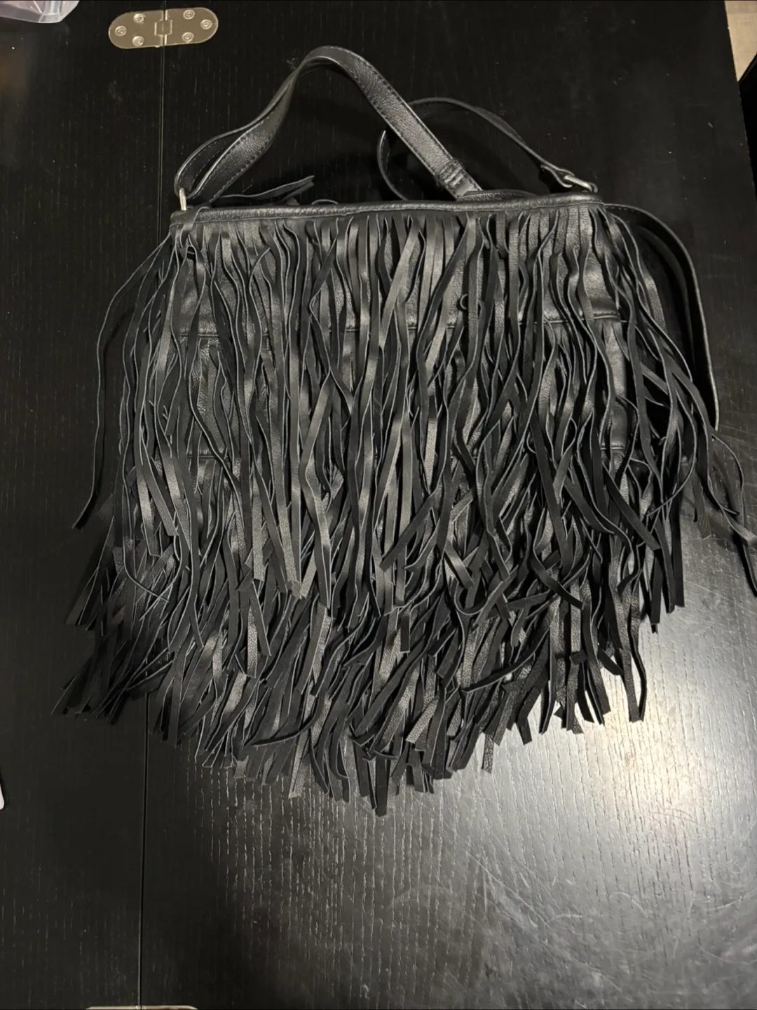 Fringe Crossbody Bag - Black thumbnail