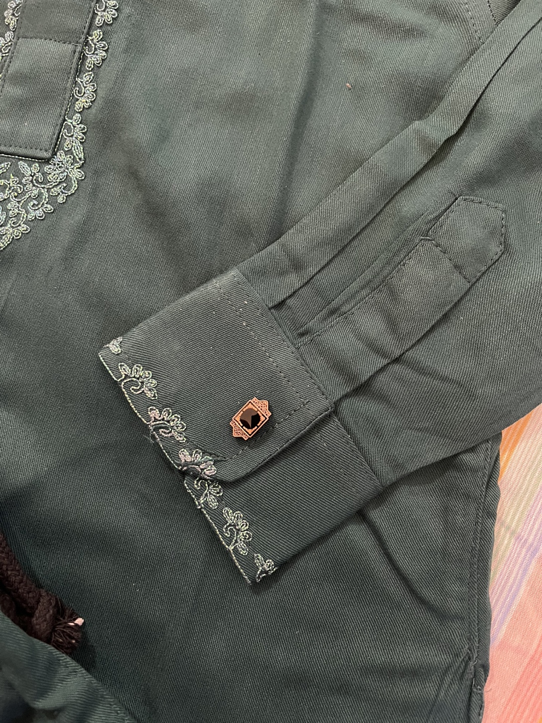 Waseem Designer Kurta Shalwar Set - Green - photo 4
