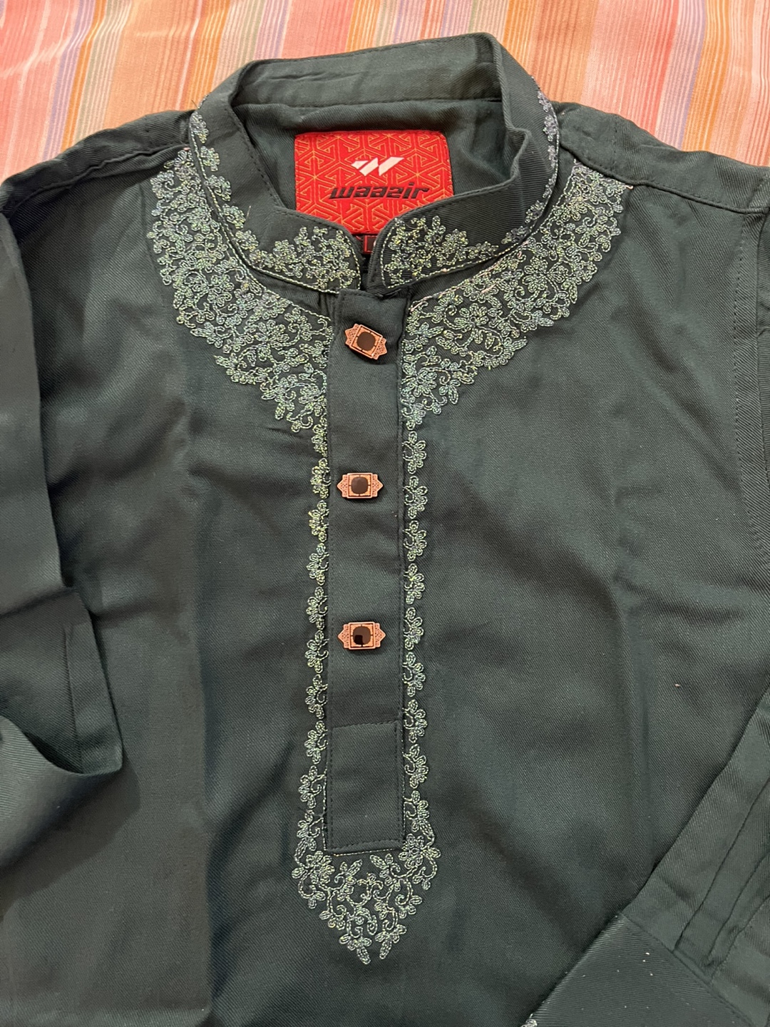 Waseem Designer Kurta Shalwar Set - Green - photo 3