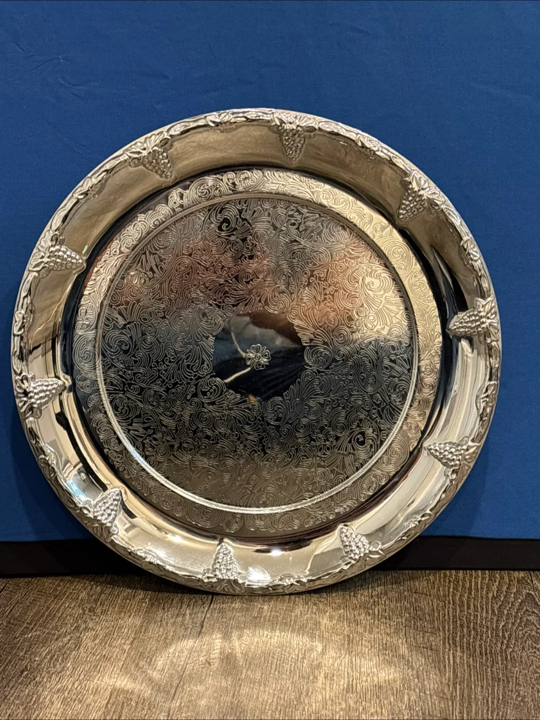 Vintage Silver Plated Serving Tray thumbnail