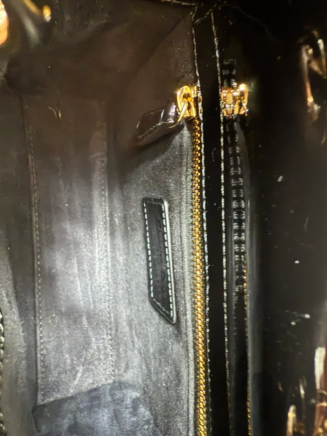 Brand new full set Lady Dior Mini black patent gold hardware image indicator(6)