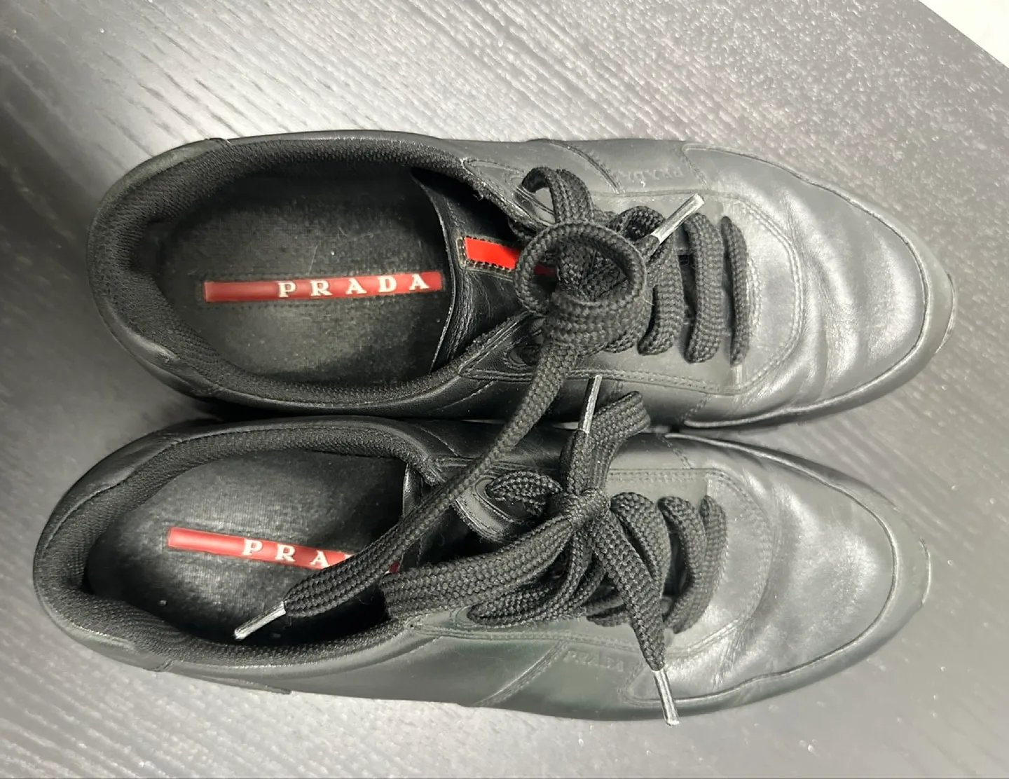 Prada Black Leather Sneakers image indicator(4)