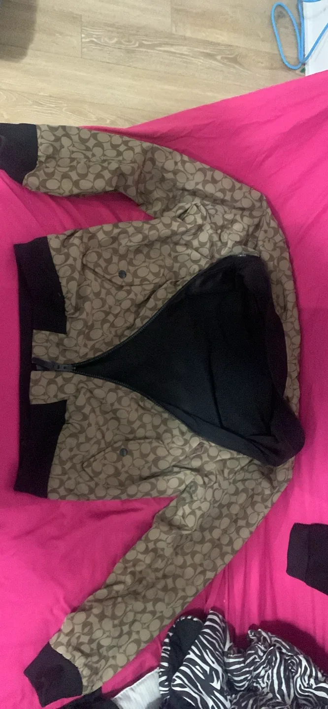 Coach Black Reversible Bomber Jacket thumbnail