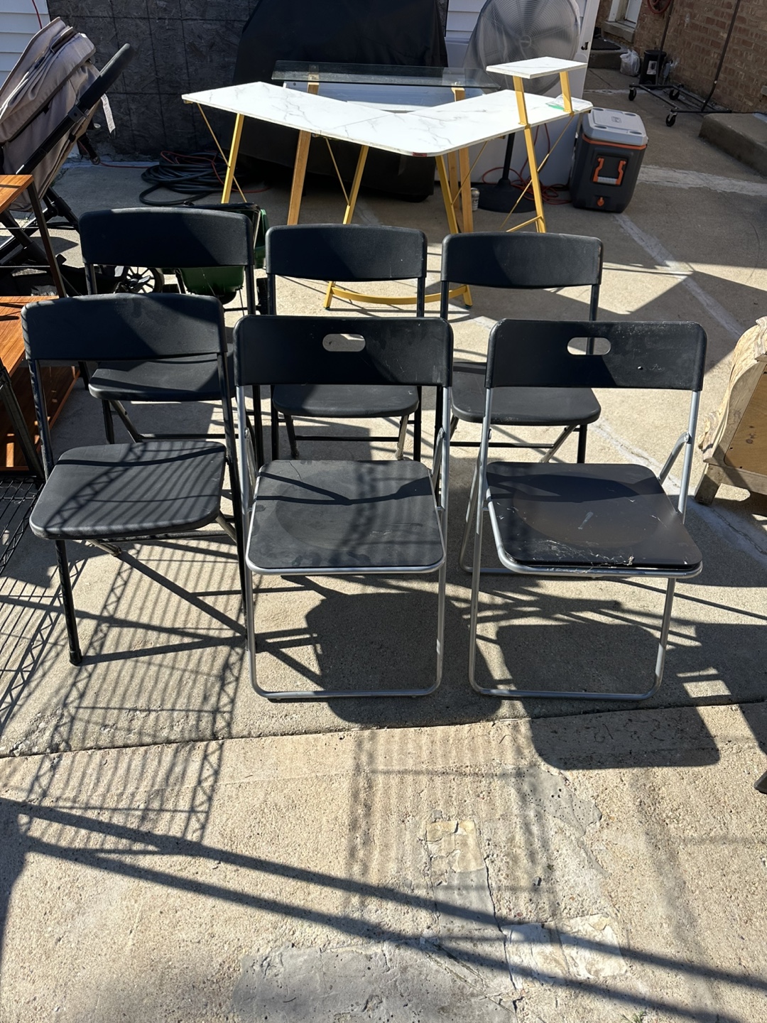 Black Folding Chairs - Set of 6 - photo 2
