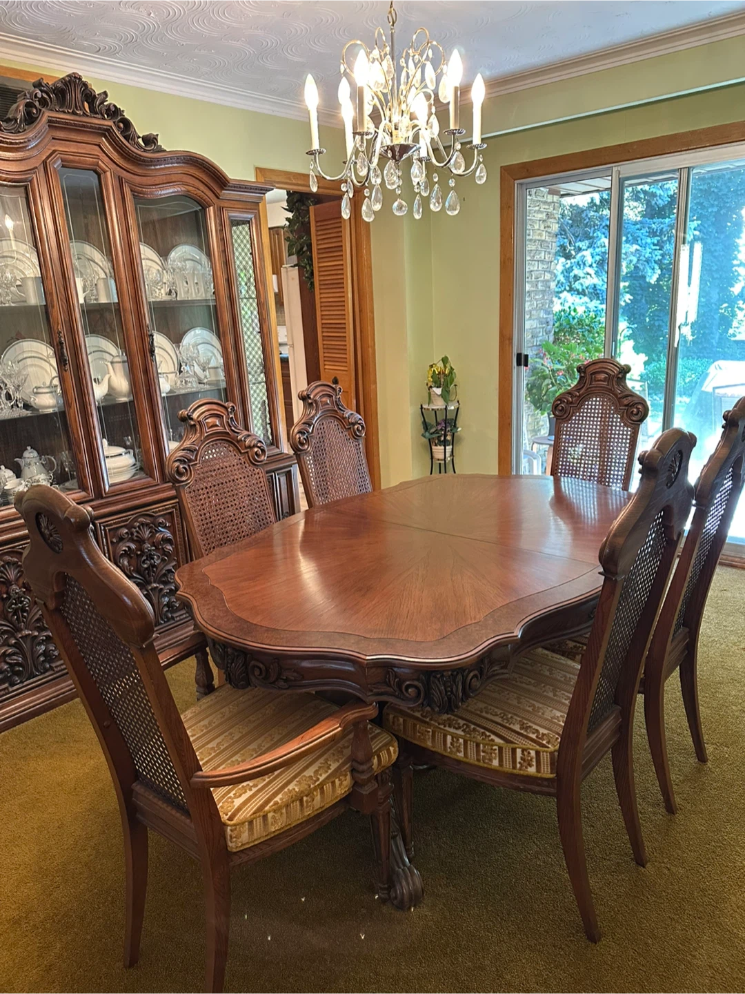 Solid Wood Dining Table Set - Table + 6 chairs