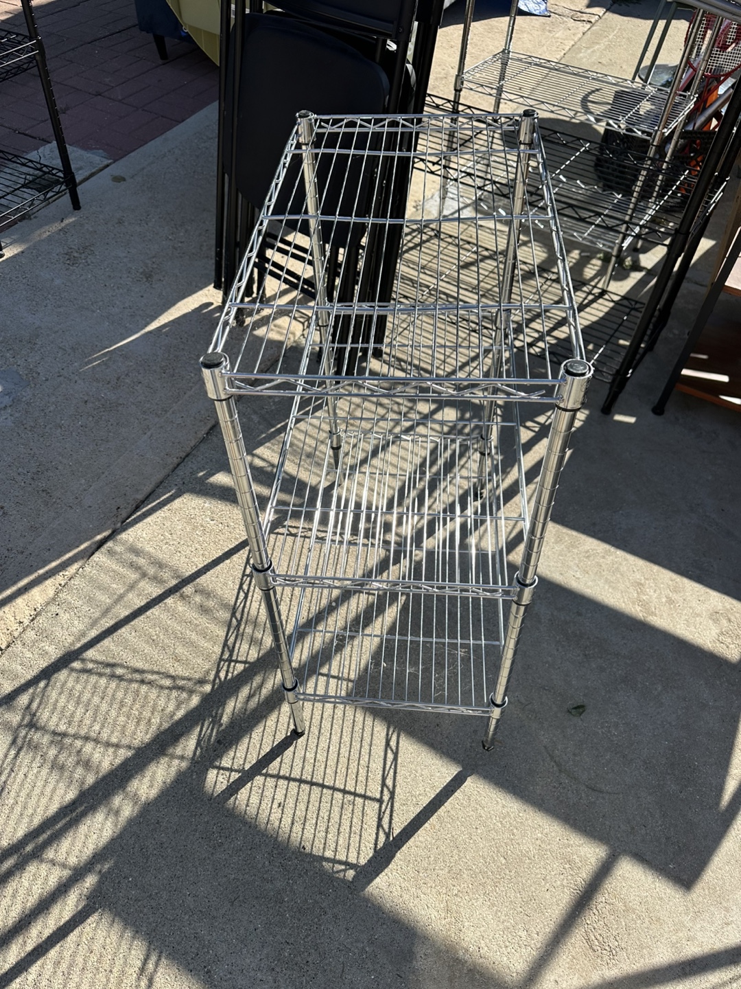 Chrome Wire Shelving Unit - 3 Tier - photo 2