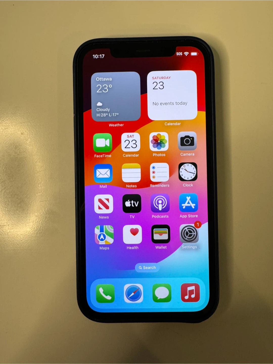 iPhone 12, 64GB, Blue w/ Case