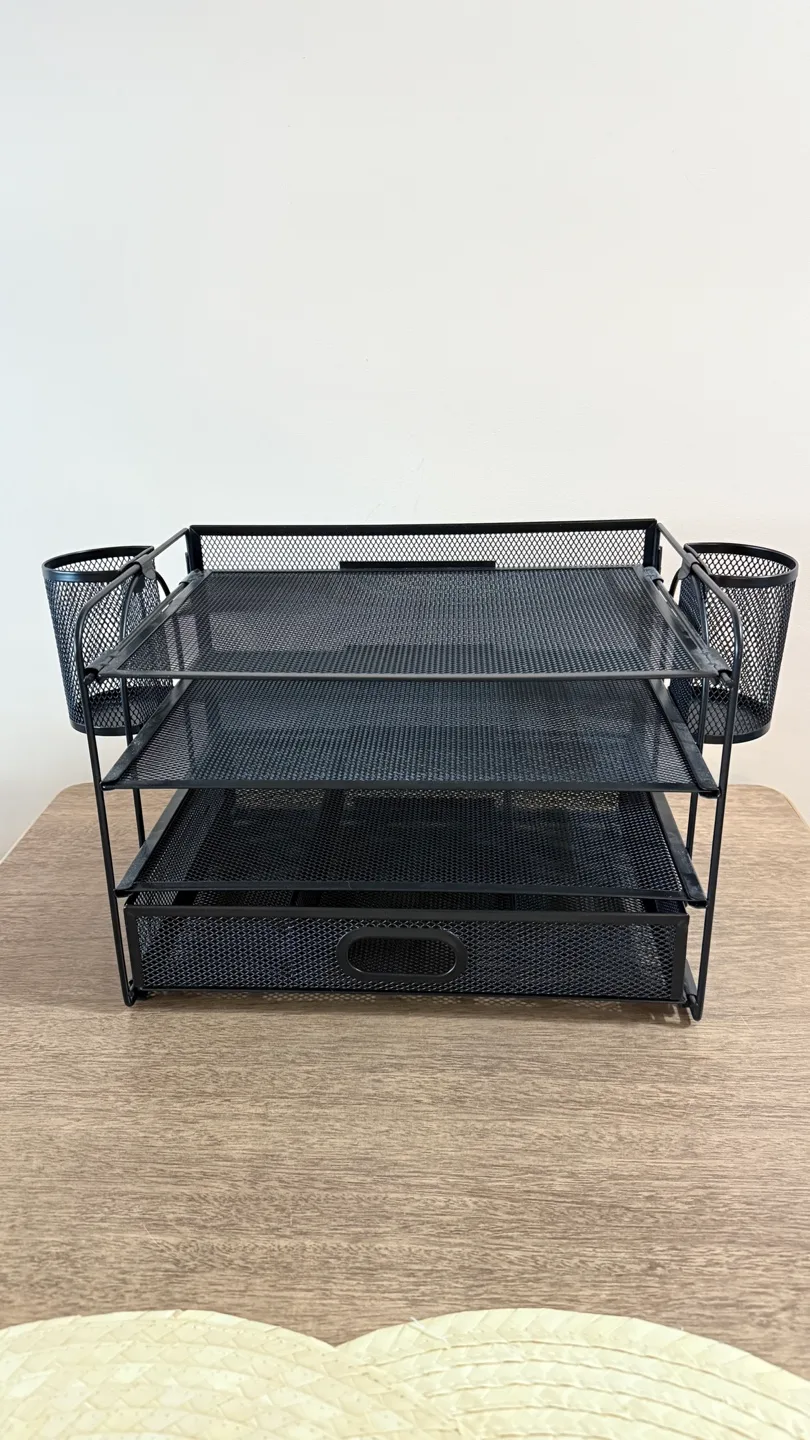 Black Mesh Desk Organizer thumbnail