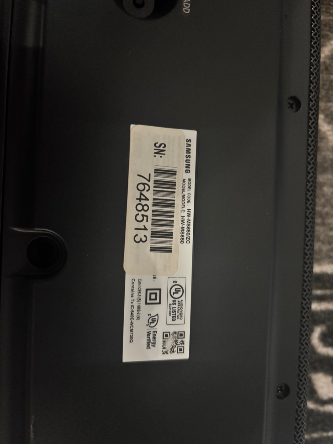 Samsung HW-MS650/ZC Soundbar - photo 3