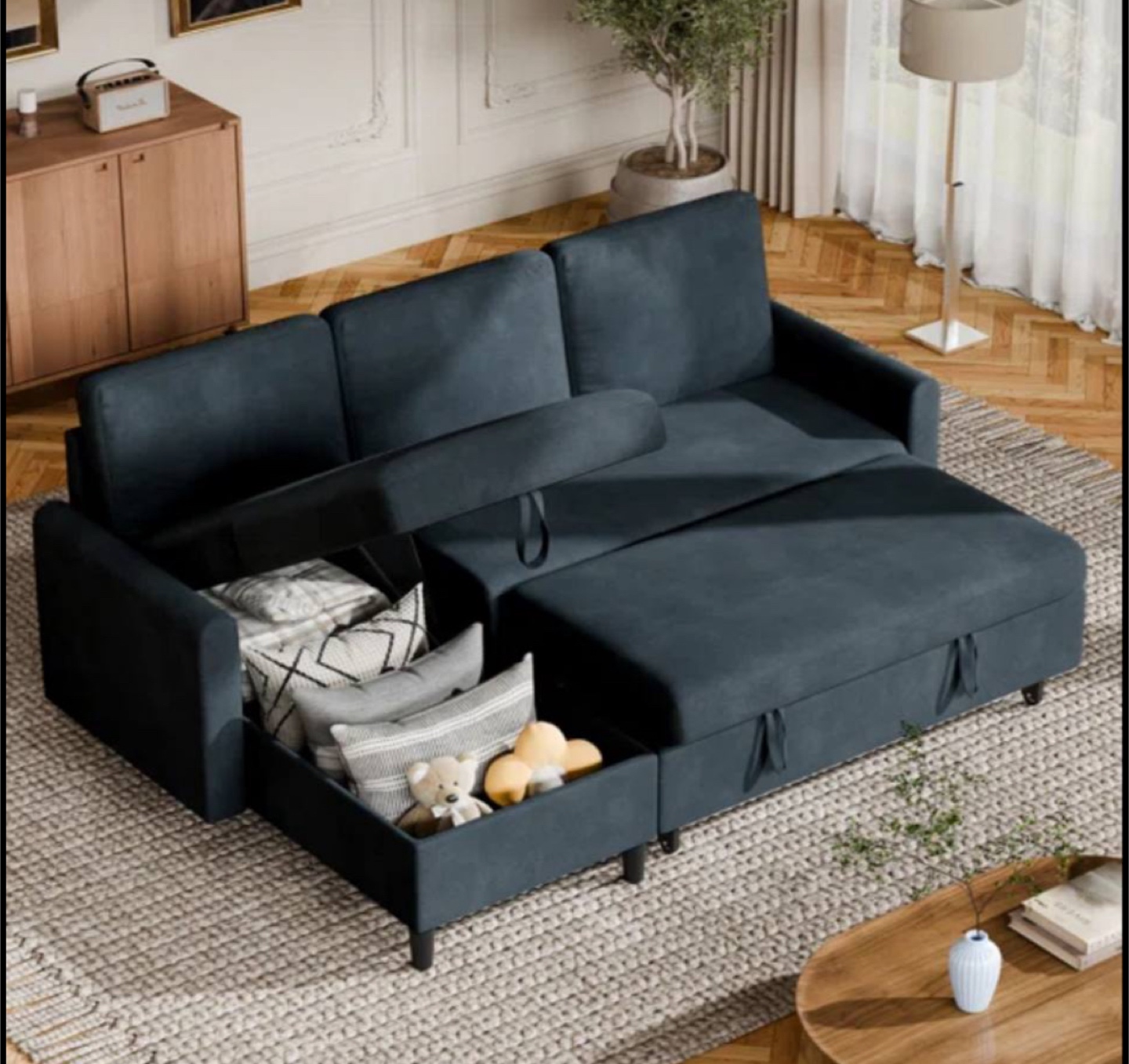 Convertible Sectional Sofa Couch with Storage - photo 2