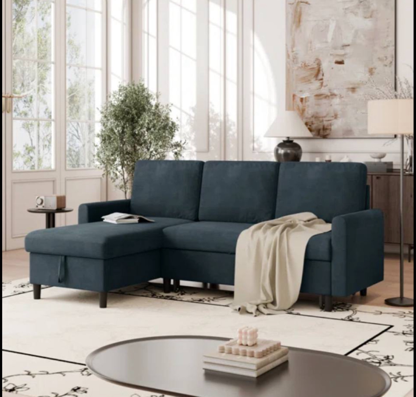 Convertible Sectional Sofa Couch with Storage