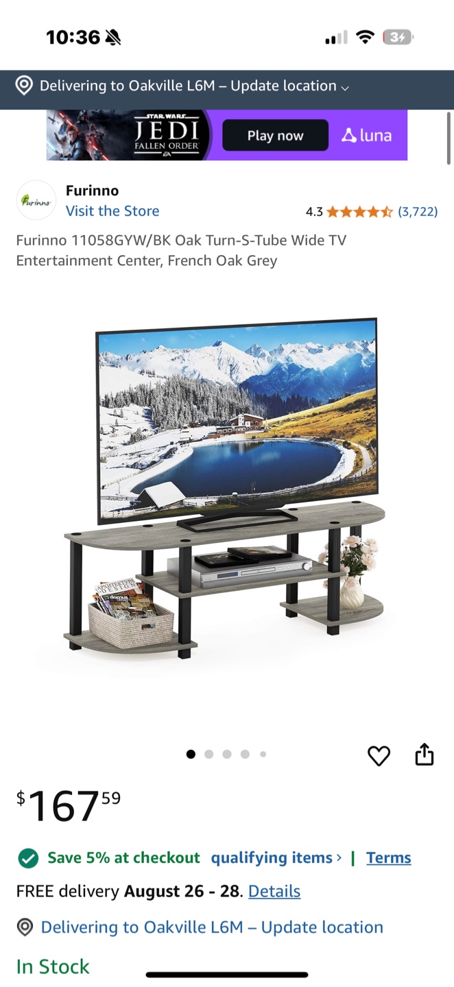 French Oak Grey TV Stand / console for 55” tv or coffee table - photo 2