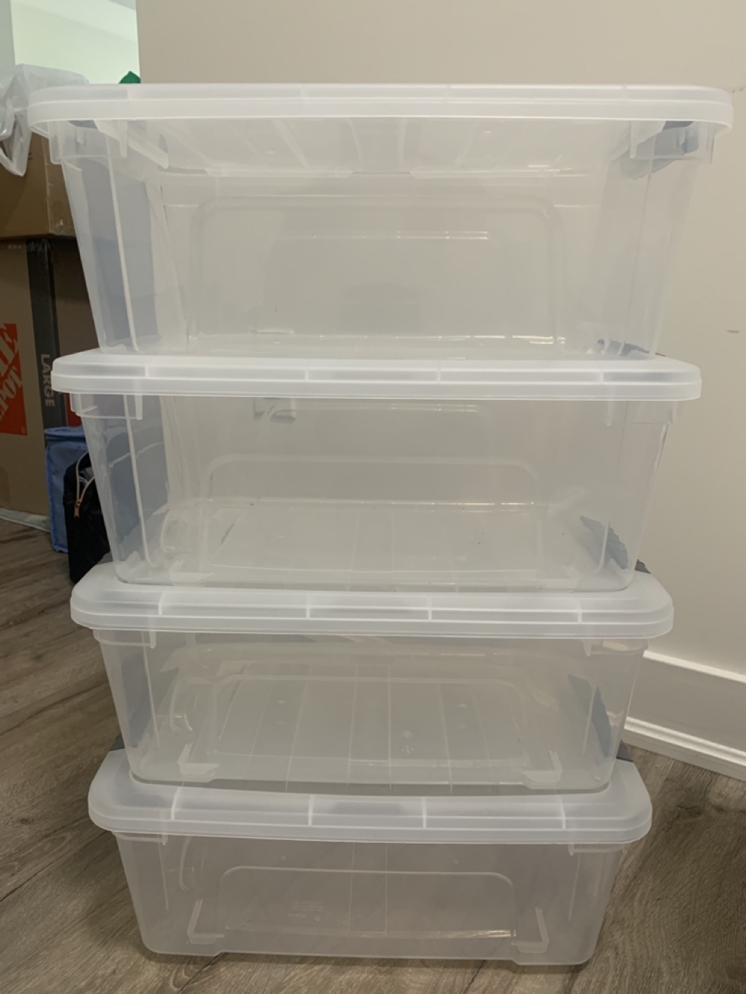 Clear Plastic Storage Bins with Lids