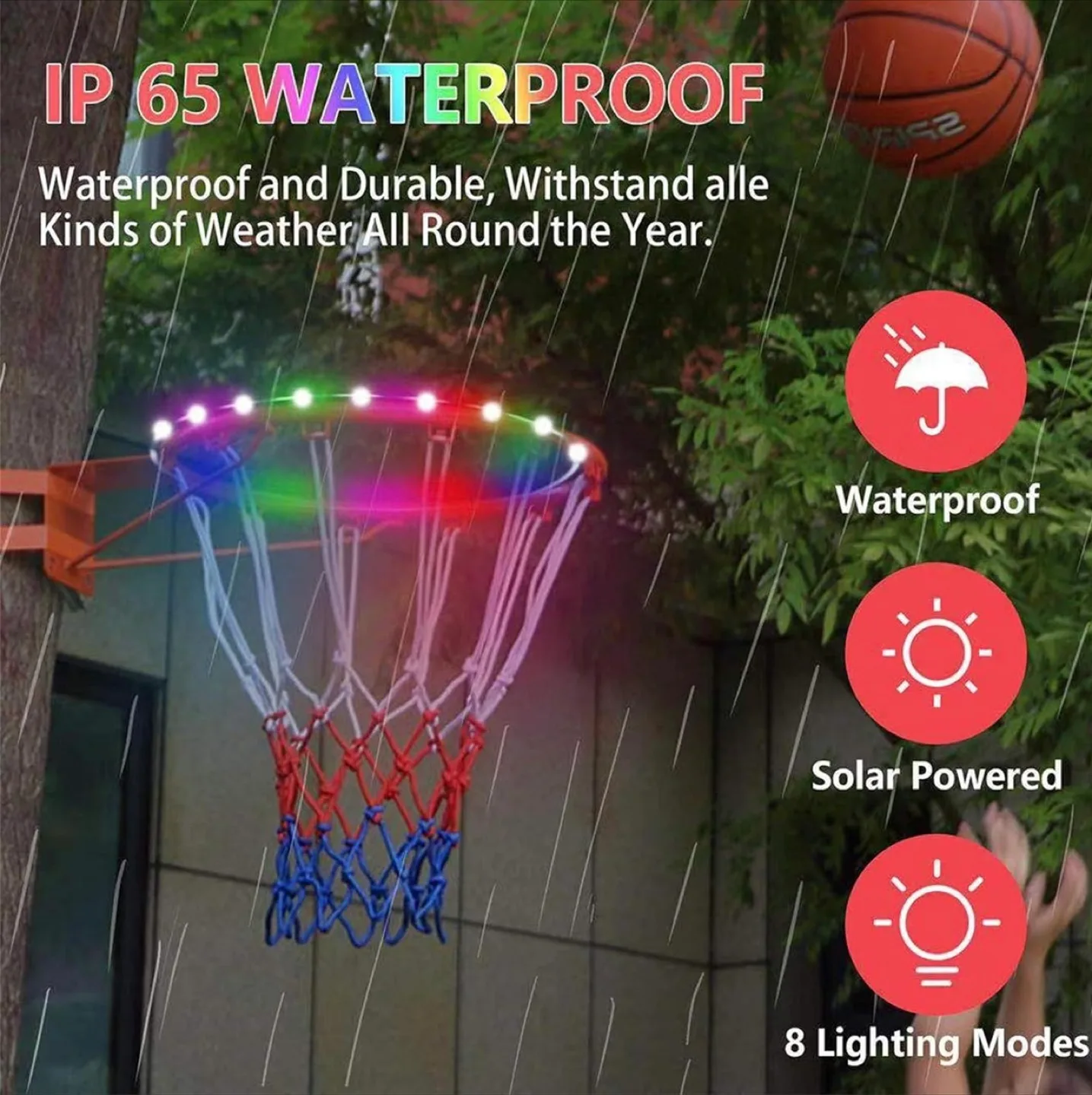 LED Basketball Hoop Light - 16 Colours image indicator(2)