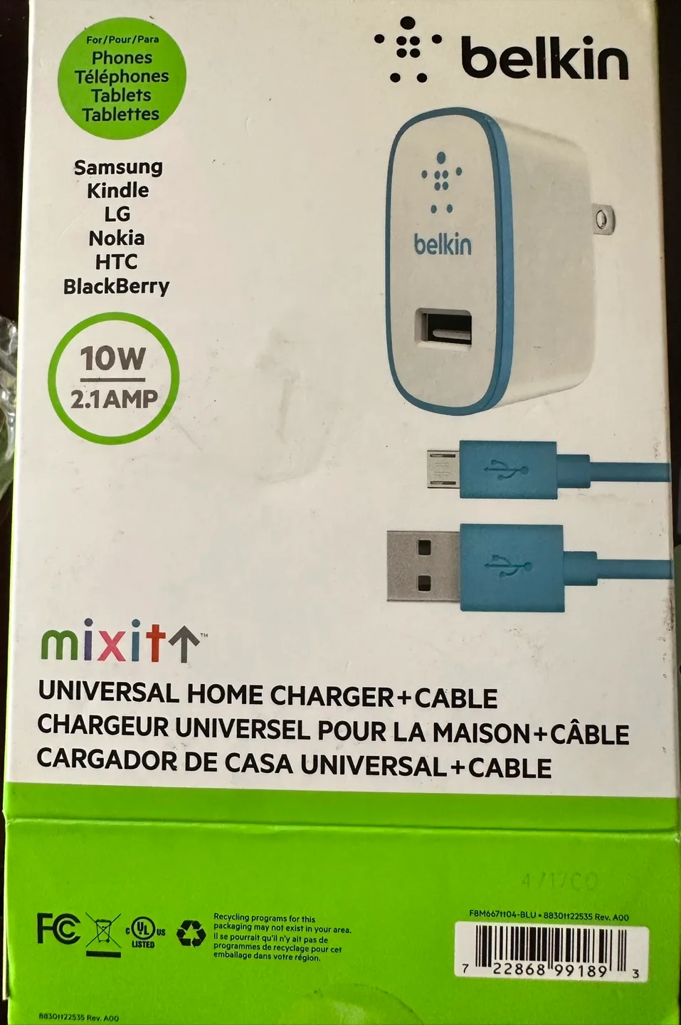 Belkin Mixit 10W Universal Home Charger + Cable image indicator(3)