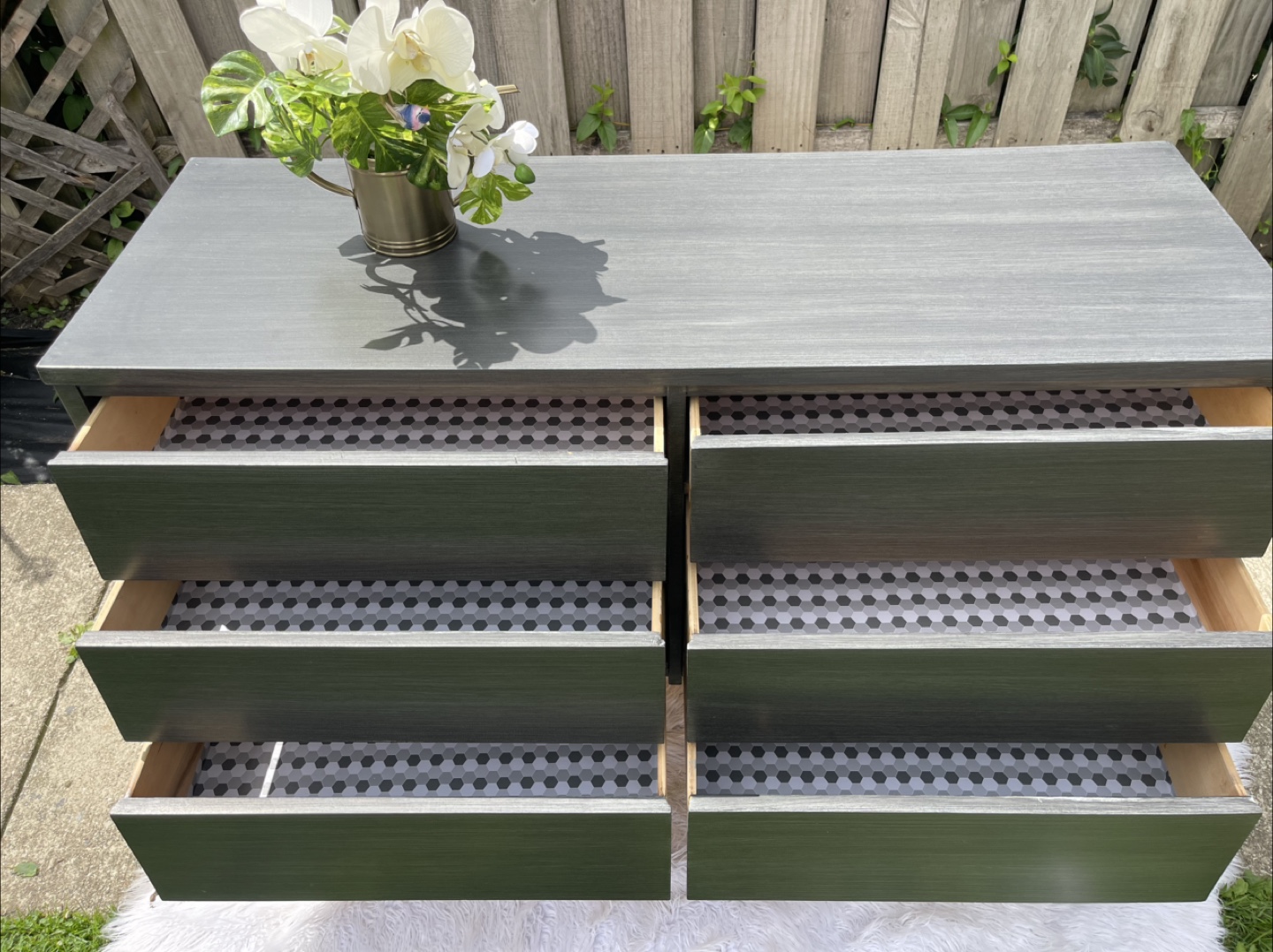 MCM 6 Drawers Brushed Gray/ Gold /Tv Stand / Mini Credenza - photo 5