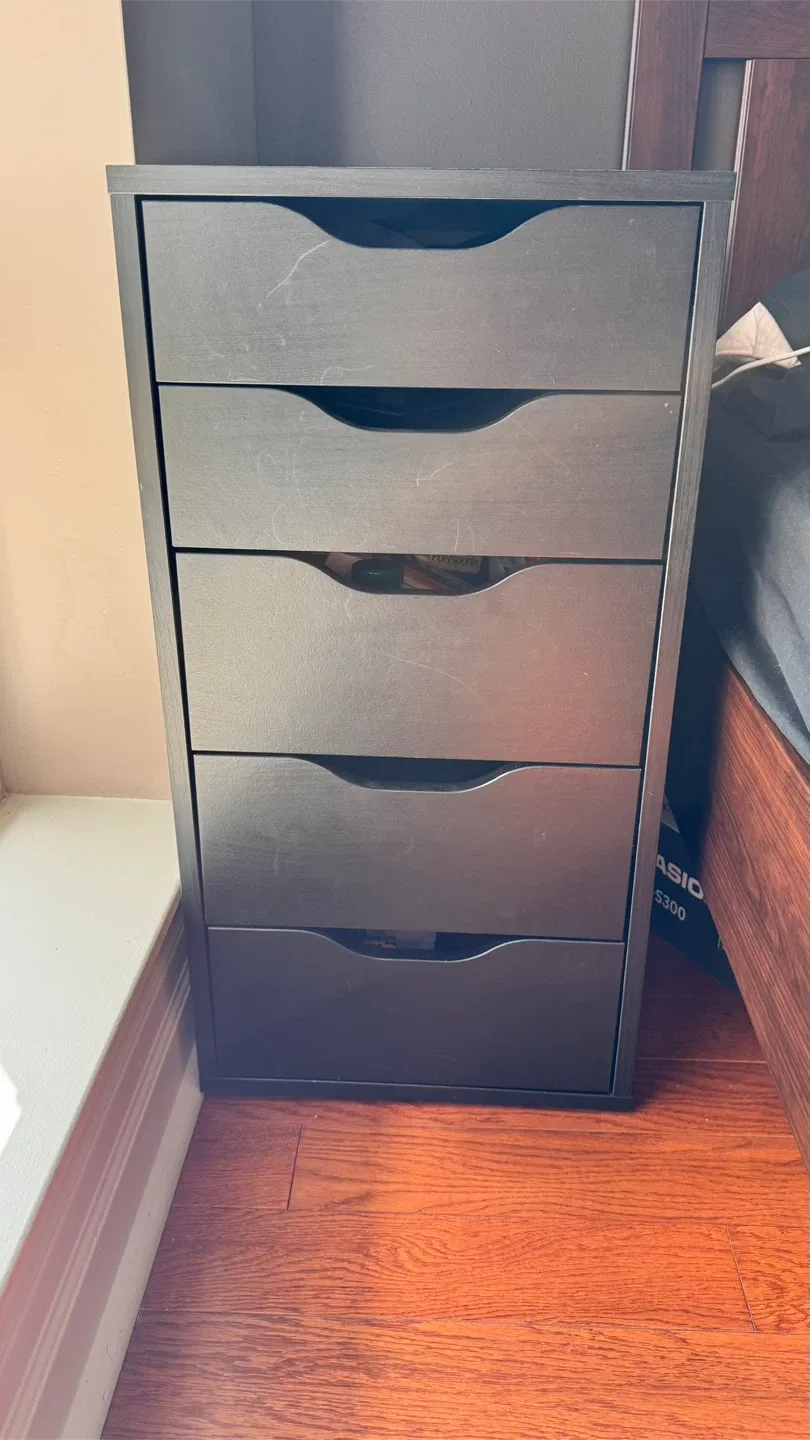 IKEA Alex Black-Brown Drawer Unit thumbnail