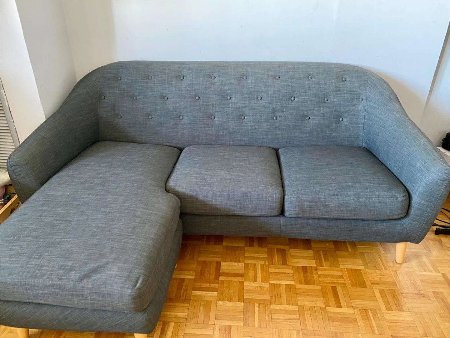 Grey Sectional Sofa with Chaise Lounge