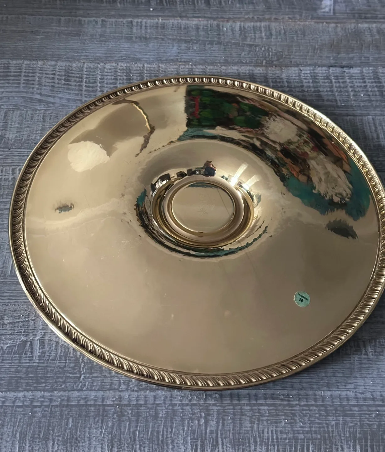 New Vintage gold serving plate. image indicator(3)